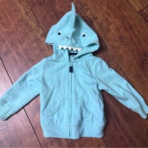 Light blue shark hoodie zip up – 9 months